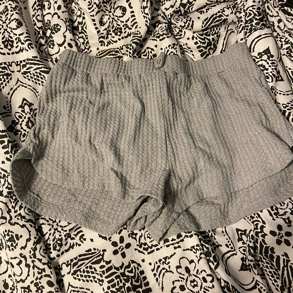 Grey shorts w/ strings